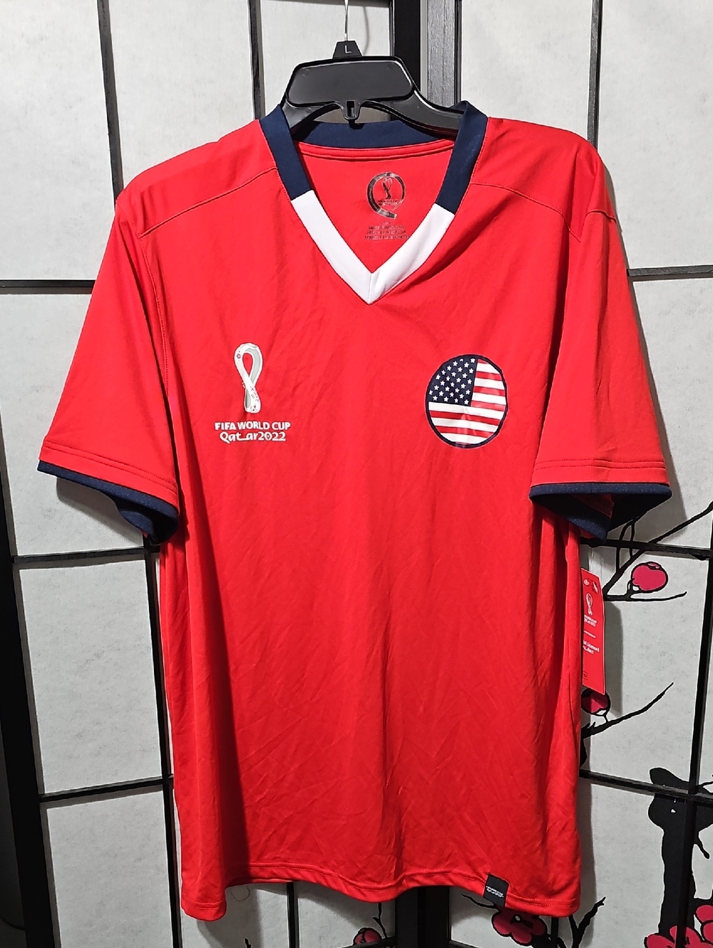 Fifa World Cup Qatar 2022 USA Red White Blue Jersey Large New